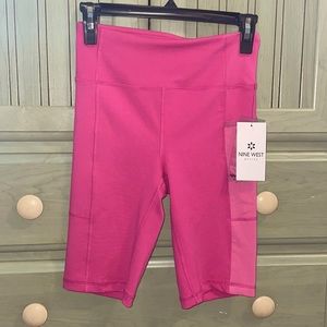 Nine West Small 2-Tone Pink Pocket Athletic Bike Shorts
